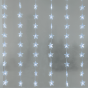 Κουρτίνα Αστέρια 48 LED Λαμπάκια 6,5cm Ψυχρό Λευκό Αντάπτορας  & 8 Προγράμματα IP44 120cm 5m  Πράσινο Καλώδιο ACA X0848222