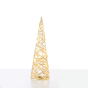 "WHITE & GOLD CONE TREE" 20 MINI WW LED ΛΑΜΠ. ΜΠΑΤ. 3ΧΑΑ,IP20 Φ13X40CM ACA X11201117