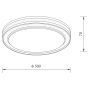 Πλαφονιέρα Οροφής Μαύρο Μέταλλο 50xH7cm Led max 70w 3375lm CCT 3000-6000K Dimmable by Remote Control Sun Light EVE-50 
