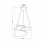 Φωτιστικό Κρεμαστό  Χρυσαφί 60xH150cm Led 40w 3000K 2000lm Triac Dimmable Sun Light FLORA-600 