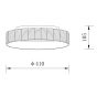 Πλαφονιέρα Οροφής Paper Fest Μαύρο 61xH10,5cm Led max 76w 4900lm CCT 3000-6000K Dimmable by Remote Control Sun Light FORTE-60-BK 