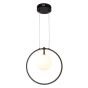 InLight Κρεμαστό φωτιστικό LED 14W 3000K και 1XG9 σε μαύρο χρώμα D:30cm 6061-BL