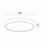 Φωτιστικό Πλαφονιέρα Οροφής D40xH4,5cm  Led 18w  2250lm CCT by Remote Μαύρο-Επένδυση Πέτρας Sun Light KARMEN-40 