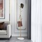 Καλόγερος 8 Θέσεων Υ170x33cm Μεταλλικός Κορμός Χρυσαφί-Μαρμάρινη Λευκή Βάση Etoile MB-1711A 