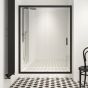 Καμπίνα 120xH200cm 1 Σταθερό-1 Συρόμενο Προφίλ Black Mat, Κρύσταλλο 6mm Clear Nanotechnology Orabella Energy Easy Fix Black Matt 30712