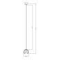 Κρεμαστό Γύψινο Φωτιστικό 20xH200cm Led 8w 3000K 244lm Λευκό-Γκρι Sun Light ROSA-WG