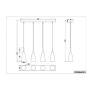 Φωτιστικό Κρεμαστό Η150x58x9cm 4xE14 Μαύρο Ματ Trio Farin R30694007