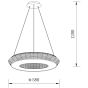 Φωτιστικό Κρεμαστό Μέταλλο & Paper Fest Μαύρο 58xH120cm Led max 64w 2400lm CCT 3000-6000K Dimmable by Remote Control Sun Light ZEUS-P-BK 