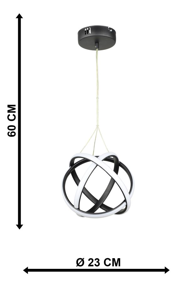 ATOMIC-25 BLACK LED 42W ΦΩΤΙΣΤΙΚΟ LED ΚΡΕΜΑΣΤΟ Heronia 01-0404