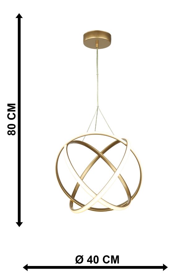 ATOMIC-40 GOLD LED 69W ΦΩΤΙΣΤΙΚΟ LED ΚΡΕΜΑΣΤΟ Heronia 01-0407