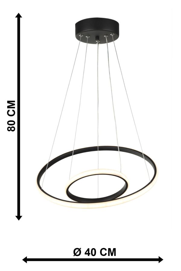 CRONOS/2- 60/40 LED BLACK Heronia 01-0444