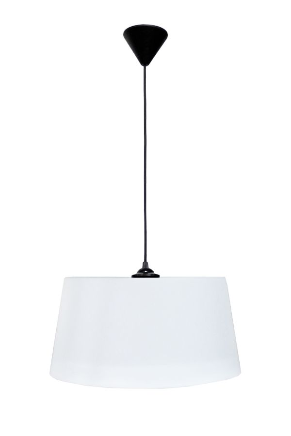 DRUM 1L BL-WHITE Φ35 PENDEL ΚΡΕΜΑΣΤΟ ΠΛΑΣΤΙΚΟ Ε/27 Heronia 35-0079