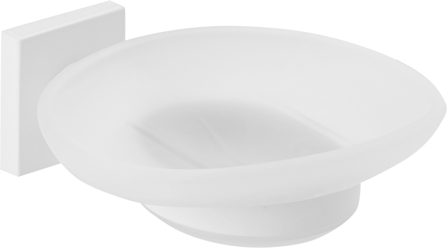 Σαπουνοθήκη Γυαλί Λευκό Bronze Art Noir-Project MH09-10-AA