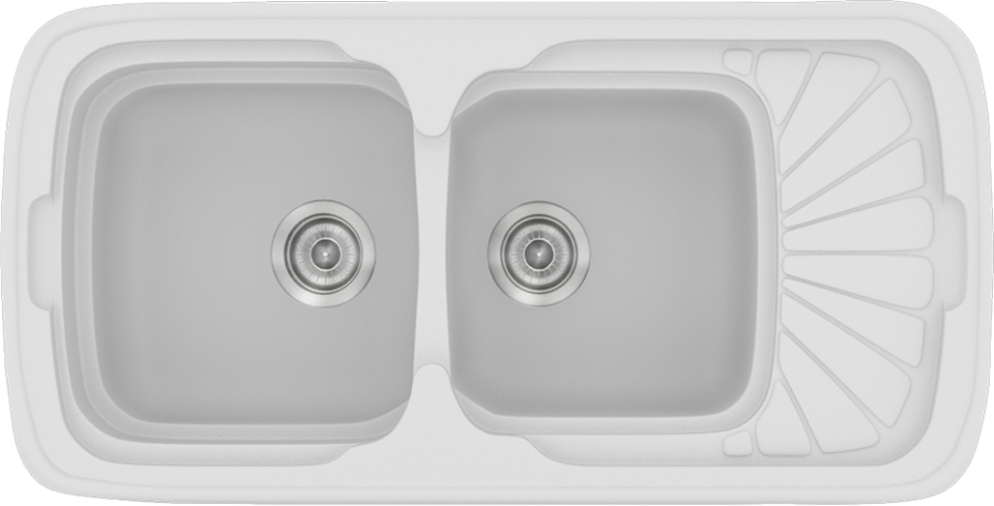 Sanitec Νεροχύτης 304 Classic 96×51 304-00-White