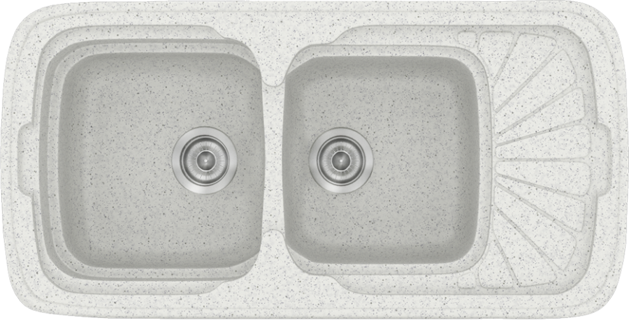 Sanitec Νεροχύτης 304 Classic 96×51 304-01-Granite-White