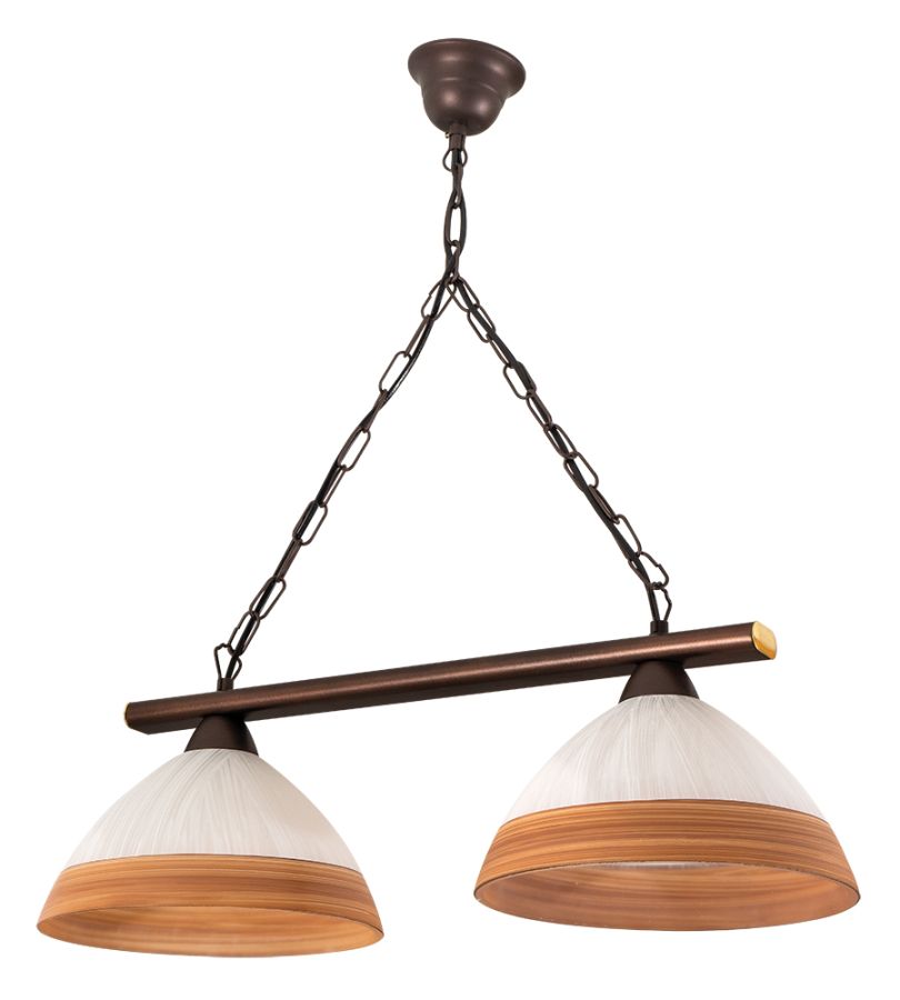 PDA 120-2 2/Φ ΡΑΓΑ ΣΚΟΥΡΙΑ ΛΕΥΚΟ/ΚΑΦΕ ΦΑΣΑ ΓΥΑΛΙ  2ΧΕ27 ARlight 0108415