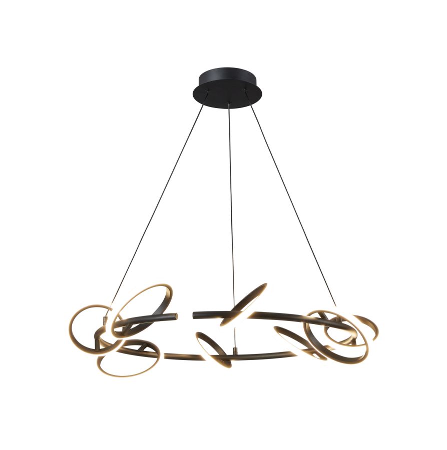 PDC 560-8  LED ΣΤΡΟΓΓΥΛΟ  ΜΕ  ΚΥΚΛΟΥΣ ΜΑΥΡΟ 72W 3000K 4200 LUM ARlight 0104583