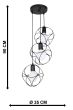 PDT 1247-3 BK 3/Φ ΜΕ ΚΡΕΜΑΣΤΟΥΣ ΜΑΥΡΟΥΣ ΚΥΚΛΟΥΣ 3ΧΕ27 ARlight 0103465
