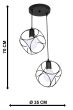PDT 1247-2 BK  2/Φ ΜΕ ΚΡΕΜΑΣΤΟΥΣ ΜΑΥΡΟΥΣ ΚΥΚΛΟΥΣ 2ΧΕ27 ARlight 0103483