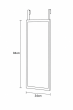 Κρεμαστός Καθρέπτης για Πόρτα από MDF 34x94cm Black MRShome DF-0036002