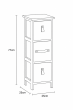 Συρταριέρα MDF με 3 Συρτάρια με Λαβή Multi 25x25x77cm MRShome DS-1131000