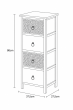 Συρταριέρα MDF/Ξύλινη με 4 Συρτάρια Καφέ/Μαύρη 37.5x27.5x86cm MRShome DS-1218000