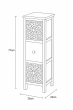Συρταριέρα MDF/Ξύλινη με 3 Συρτάρια Καφέ/Λευκή 25x25x77cm MRShome  DS-1239000