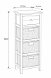 Συρταριέρα Λευκή MDF με 4 Συρτάρια 37.5x27.5x86cm MRShome  DS-2216000