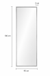 Καθρέπτης με Πλαίσιο Αλουμινίου Chrome 40x2x100cm MRShome  MRS4601001