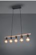 Φωτιστικό Vintage Κρεμαστό 80xH150cm 5xE27 Σχοινί Trio Lighting Einar R30605032