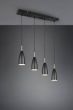 Φωτιστικό Κρεμαστό Η150x58x9cm 4xE14 Μαύρο Ματ Trio Farin R30694032