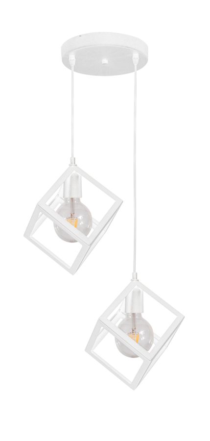 PDC 1249-2 WH  CHN ΡΟΖΕΤΑ 2/Φ ΜΕ ΚΡΕΜΑΣΤΟΥΣ ΛΕΥΚΟΥΣ ΚΥΒΟΥΣ 2ΧΕ27 ARlight 0104571