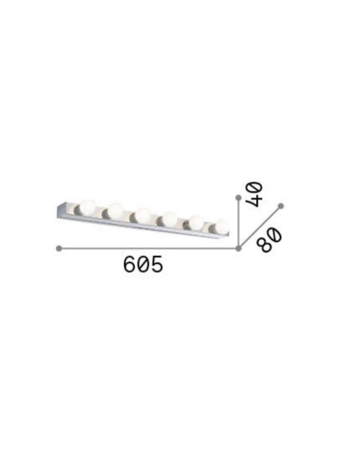 PRIVE' AP6 CROMO Ideal Lux 045627