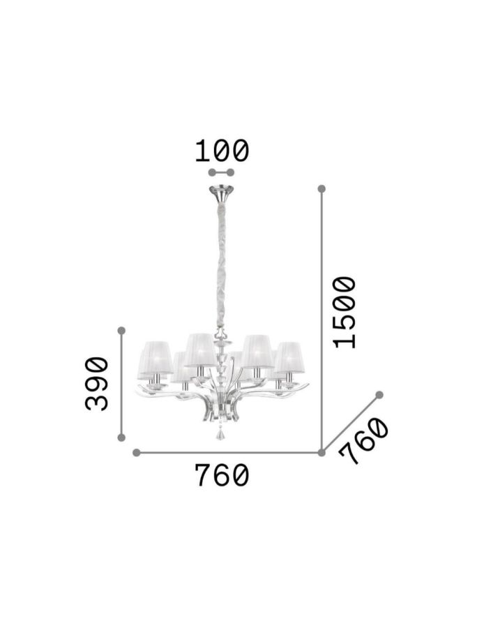 PEGASO SP8 BIANCO Ideal Lux 059242