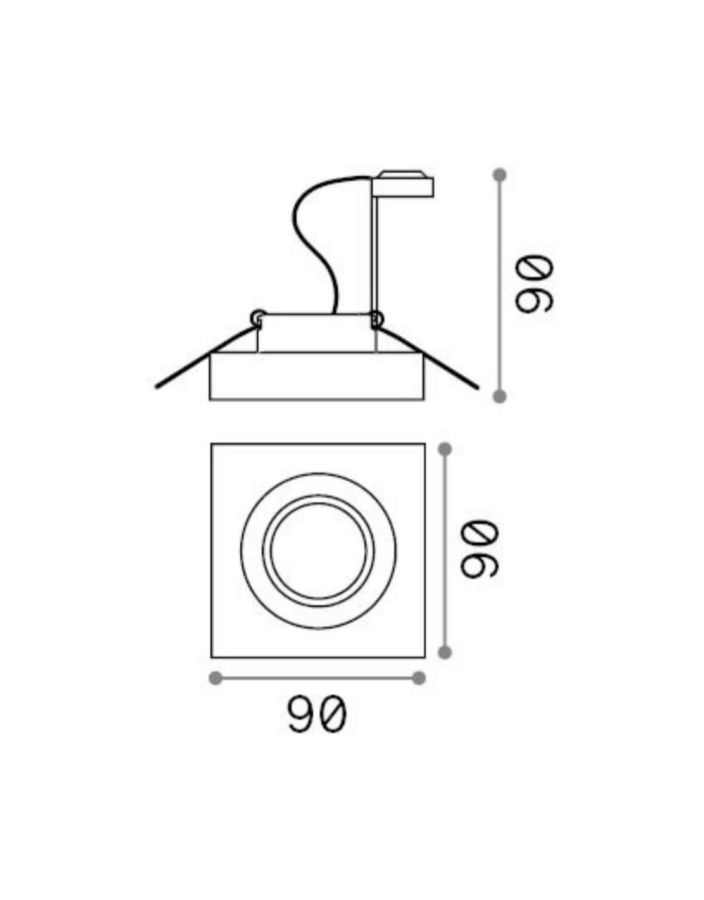 BLUES FI SQUARE TRASPARENTE Ideal Lux 114019