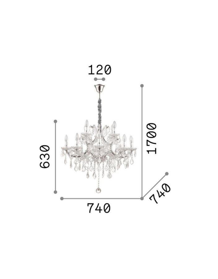 NAPOLEON SP12 CROMO Ideal Lux 167251