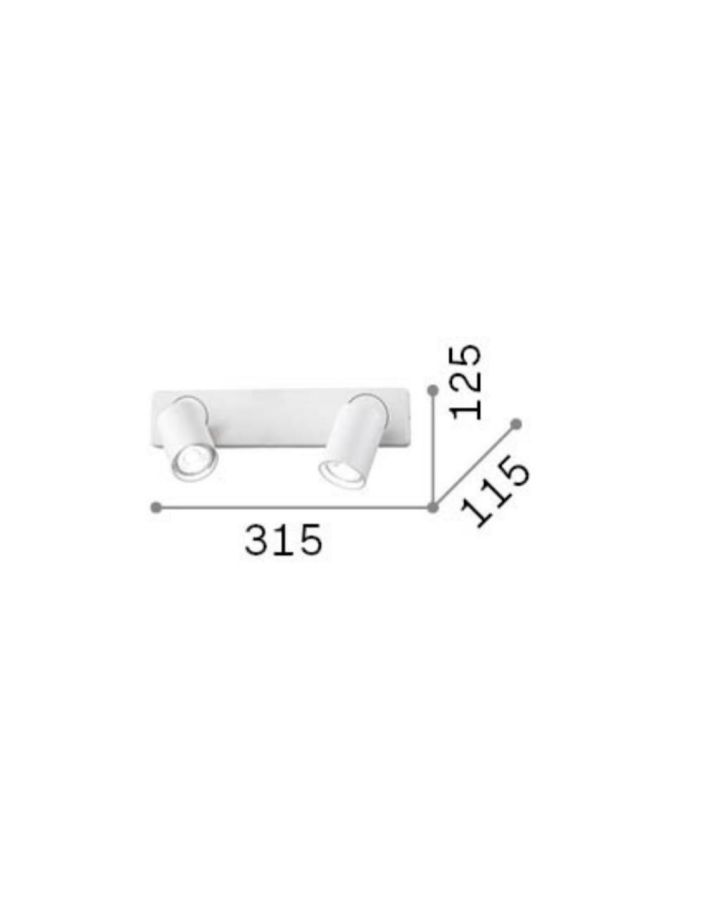 RUDY AP2 ROUND BIANCO Ideal Lux 229041