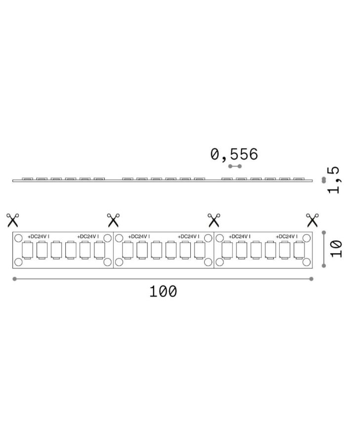 STRIP LED 180 SMD 40W/M 3000K CRI90 IP20 Ideal Lux 253886