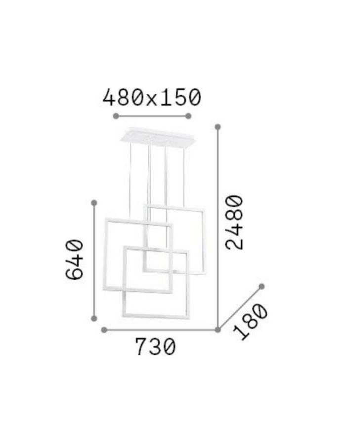 FRAME SP QUADRATO NERO 3000K Ideal Lux 269375