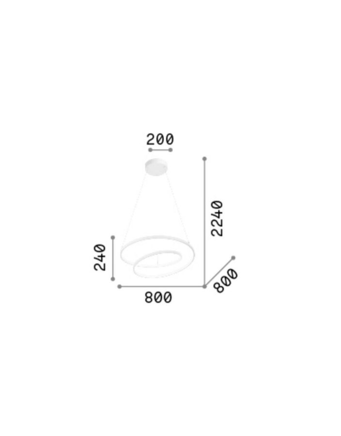 OZ SP D80 DALI NERO 3000K Ideal Lux 304588