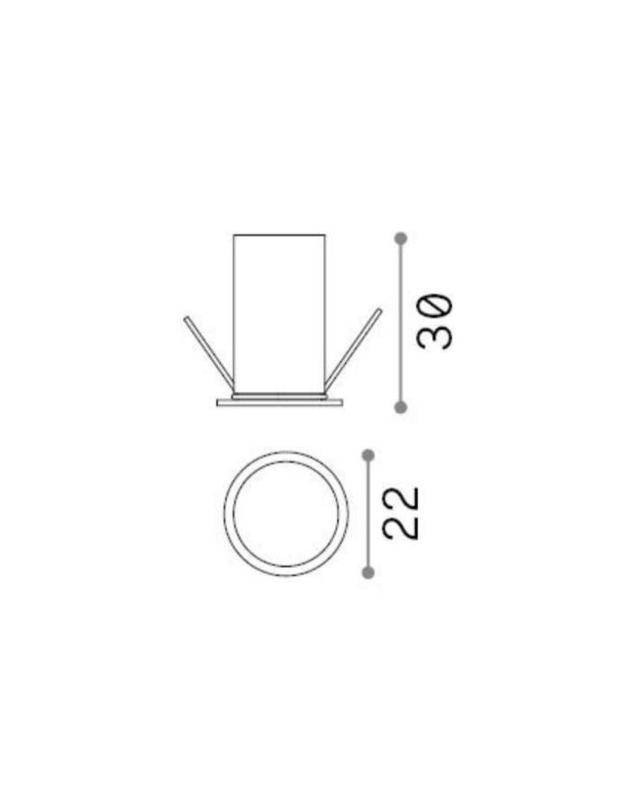 QUARK FI 2.8W 3000K BK Ideal Lux 305844