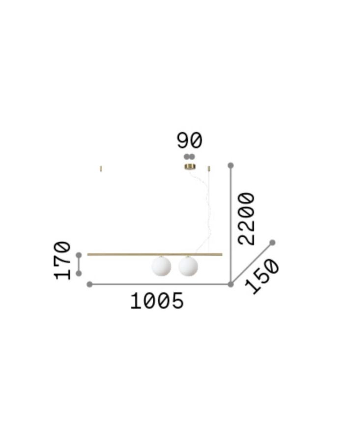 PERLINE SP2 NERO Ideal Lux 306995
