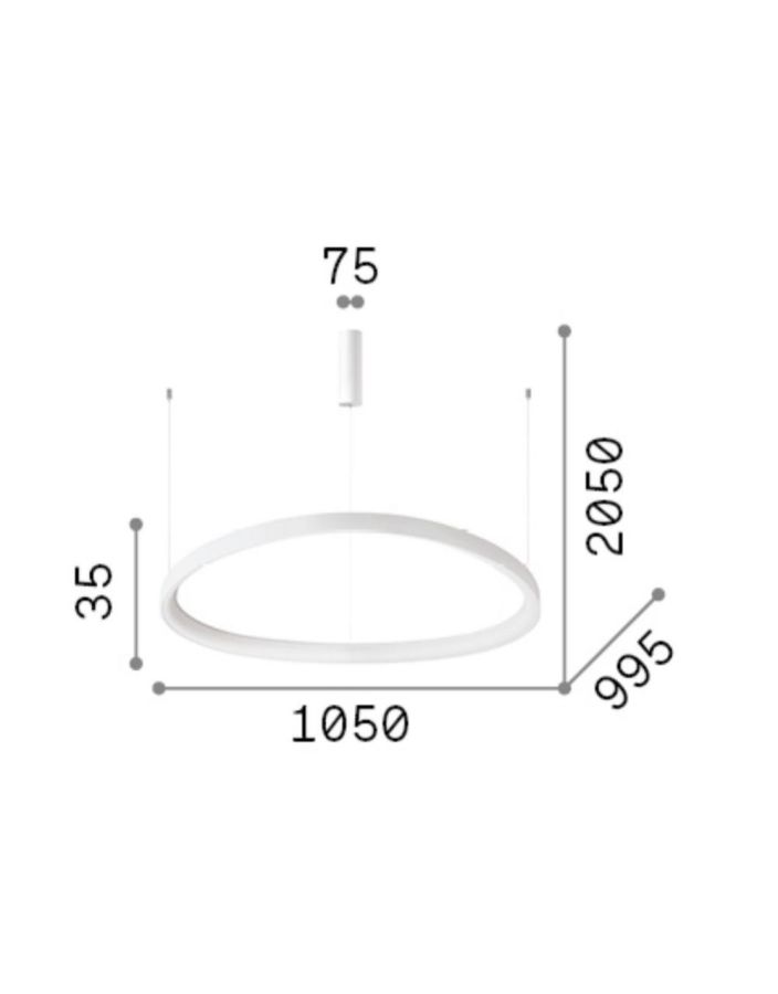 GEMINI SP D105 ON-OFF NERO 3000K Ideal Lux 307695