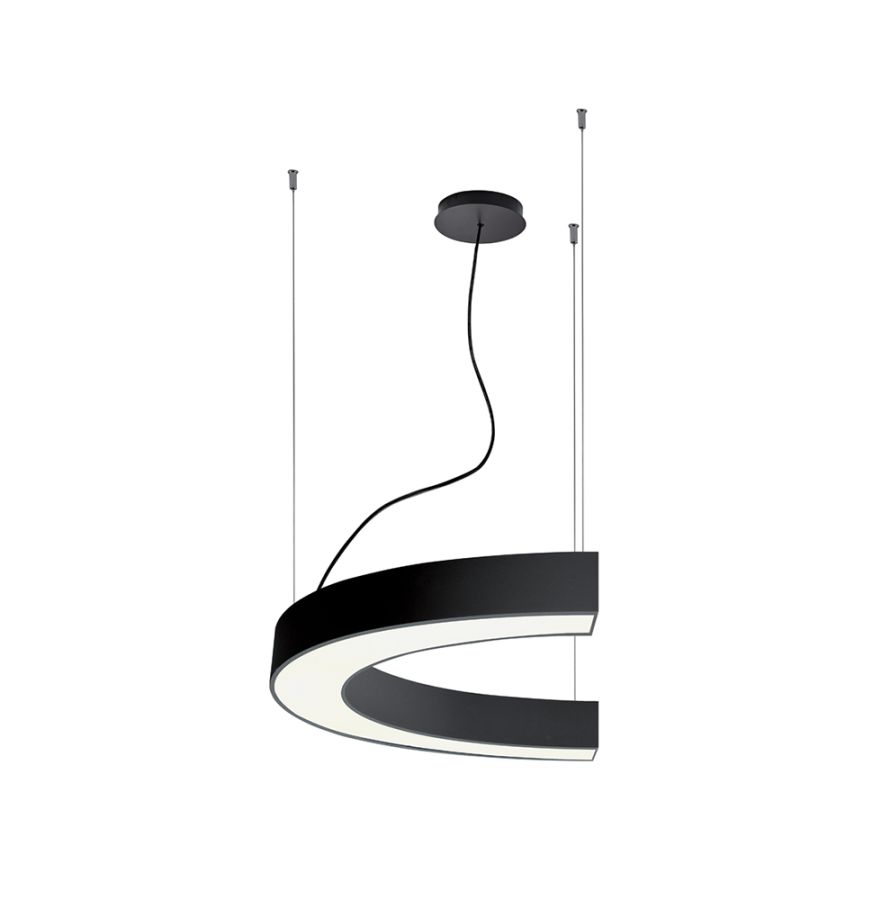 Κρεμαστό Μαύρο D1000 3000K Dim. Semi Viokef 3918-0010-3-B-D3