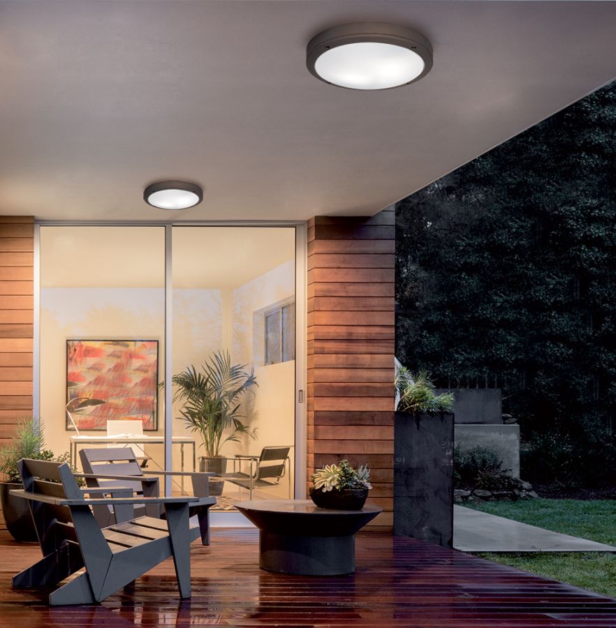 Πλαφονιέρα Καφέ Στρογγυλή Leros Viokef 4049203