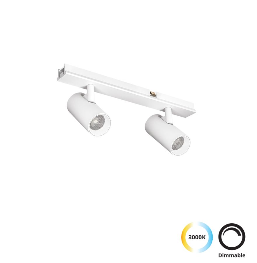 Διπλό Σποτ Track 7W Λευκό Slim Magnetic Viokef 4288701