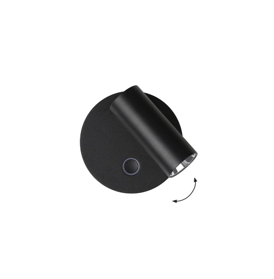 Φωτιστικό Τοίχου Μαύρο Tara Viokef 4319601