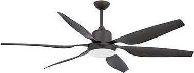 Ανεμιστήρας Οροφής Ø168,5 εκ. με φως, Τηλεχειριστήριο, 5 Πτερύγια ABS Καφέ Σκούρο Faro Tilos 33466 