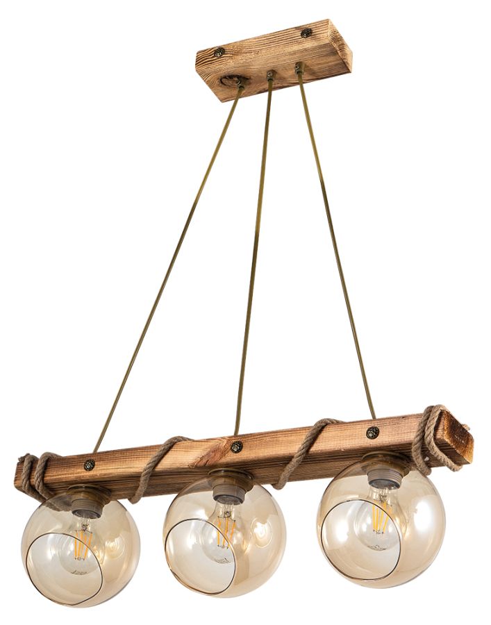 PDT 2059-3 3/Φ ΞΥΛΙΝΗ ΡΑΓΑ ΣΧΟΙΝΙ ΓΥΑΛΙΑ ΜΕΛΙ 3ΧΕ27 ARlight 0103391