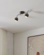Σποτ Δίφωτη Ράγα L34xH10cm 2xGU10 2x2,8w 3000Κ 2x250lm Ατσάλι Νίκελ-Μαύρο Eglo Bimeda 31006